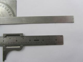 Vintage General Hardware No.  17 & 729 Steel Machinist Protractor & Slide Caliper 4
