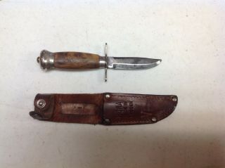Vintage Mora Sweden Old Scout Hunting Knife By K.  J Eriksson.