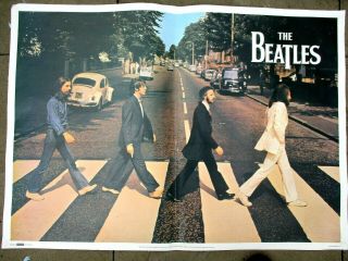 The Beatles,  35 " X 25  Abbey Road " Vintage Poster,  In