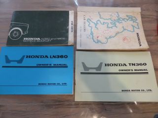 Vintage Honda Ln360 Tn360 Scamp N600 Owners Manuals And Service Booklets Jdm