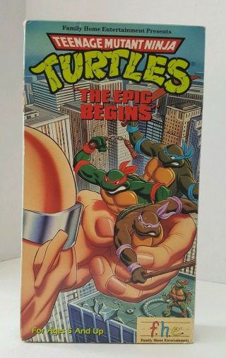 Teenage Mutant Ninja Turtles,  The Epic Begins,  Vintage,  Vhs,  Movie