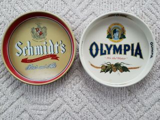 Vintage Beer Serving Trays Olympia And Schmidts