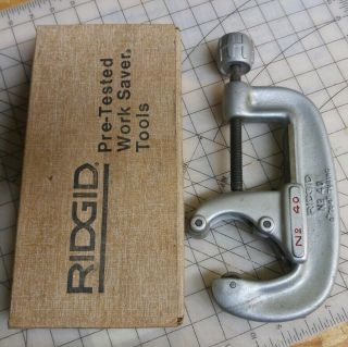 Vintage Rigid No.  40 Pipe Cutter 2 " - 4 " - W/box