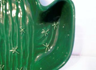 Vintage Treasure Craft Green Cactus Chip Bowl from California 4