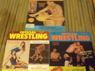 Vintage Official Wrestling Magazines with Ladies,  Female,  Women,  Girls Wrestling 3