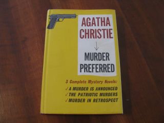 1950 " Murder Preferred " By Agatha Christie Hardcover Book W/dust Jacket