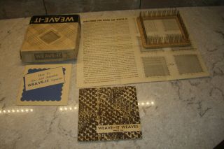 Vintage 1945 Weave - It Hand Loom With Directions & Box,  Donar