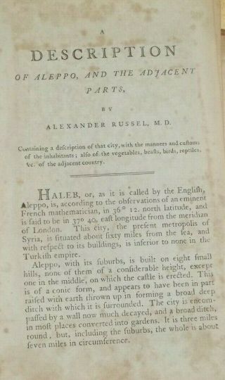 RUSSIA EGYPT PERSIA 1795 The World Displayed ALEPPO PALMYRA DENMARK VOYAGES 7