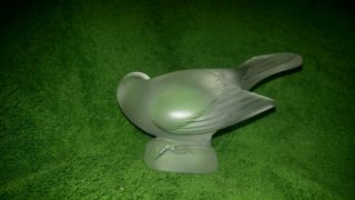 VINTAGE RENE LALIQUE FROSTED CRYSTAL SPARROW BIRD FIGURINE ART GLASS PAPERWEIGHT 4