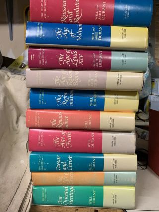 The Story Of Civilization By Will And Ariel Durant 10 Volume Set,  1 - 10 1967