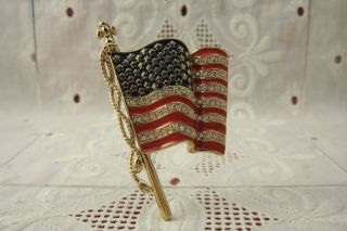 Vintage Monet American Flag Usa Enamel 9 11 2001 United We Stand Pin Brooch