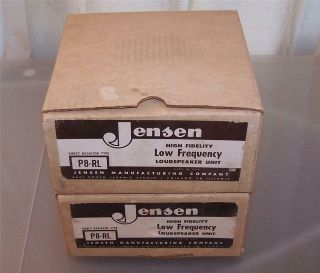 2 Vintage Nos Jensen P8rl 8 " Alnico Speakers Woofer/midrange P8r