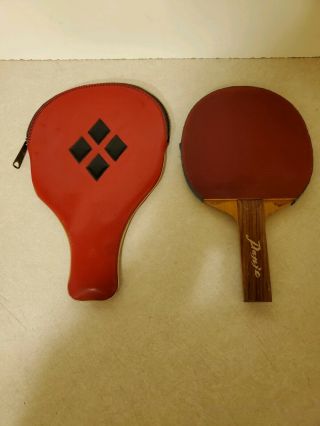 Vintage Butterfly Soft - D13 Tamasu Co.  Tokyo Ping Pong Paddle W Vtg Cover