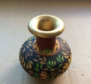 Unsigned Vtg Colored Modern Mid Century Art Studio Clay/pottery Weed Pot Vase
