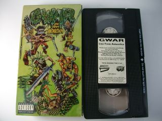 Vtg 1990 Gwar Live From Antarctica Concert Vhs Tape Metal Blade Records