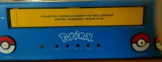 VERY RARE VINTAGE PIKACHU VCR PLAYER POKEMON VHS HQ PK240D 2