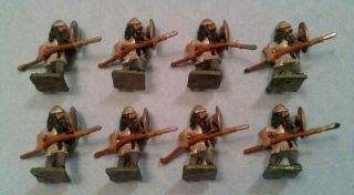 Vintage 25mm Heritage Custom Cast Dwarves Attacking With Spear