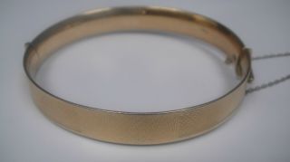 Vintage 9ct Rolled Gold Metal Core Bangle Bracelet Mhm