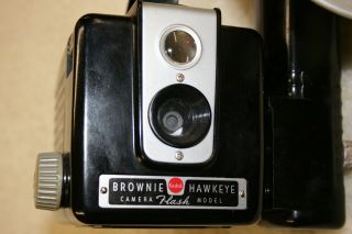 Vintage Kodak Brownie Hawkeye Camera Flash Model with Kodalite Flasholder - 3