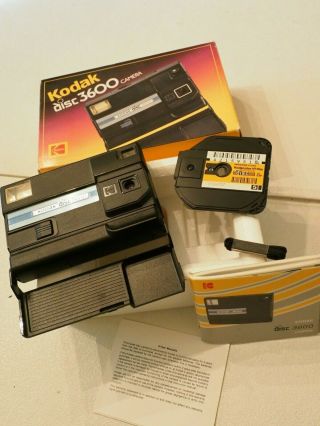 Kodak Disc 3600 Camera And One Disc 1982,  10 × 8 Mm