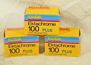Kodak Ektachrome 100 Plus Daylight Epp 135 - 36 Slide Film 3 Rolls Always Frozen
