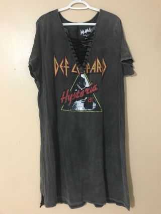 Vintage Def Leppard Hysteria Women Of Doom Concert Tour Xl - 2xl Tshirt Dress
