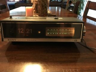 Vintage Sony Solid State Digimatic Alarm Clock Black