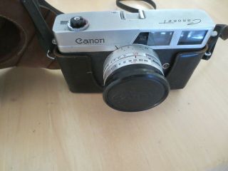 Canon Camera Canonet With Case & Canon Lens Se 45mm 1:18 Camera Parts Only
