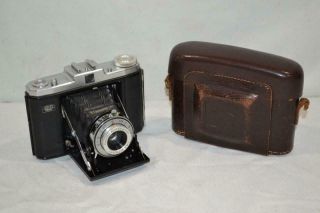 Vintage Zeiss Ikon Nettar Folding Camera W Leather Case