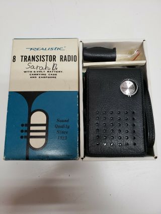 Vintage Realistic Model 12 - 664 Transistor Radio With Packing & Earphone