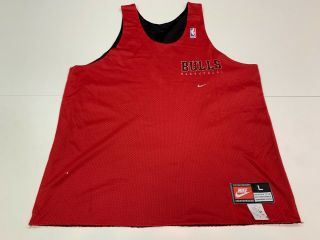 Vintage Chicago Bulls Nike Reversible Black/red Practice Jersey - Large