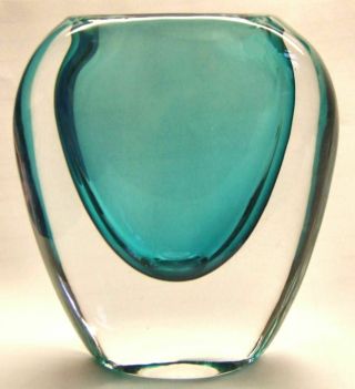Vintage Mid Century Modern Josef Schott For Smalandshyttan Glass Vase - Perfect