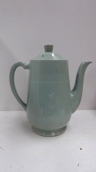 Vintage Woods Pottery Ceramic China Beryl Ware Coffee Pot
