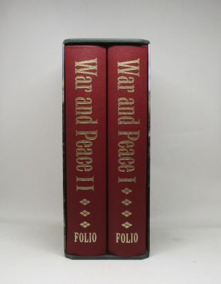 War And Peace Leo Tolstoy Folio Society Two Volumes 1997 Out Of Print
