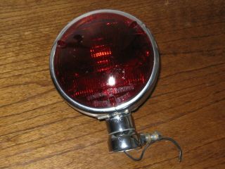 Vintage Red Dietz 9 - 51 Fire,  Police Chrome Lamp Stop Light Rat Hot Rod