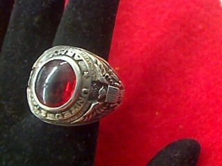 Vintage Crest Craft Sterling Silver Us Army Ring Size 9.  5
