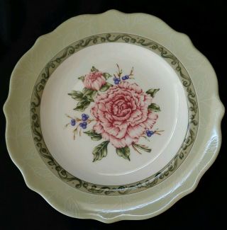 Princess House Vintage Garden Salad Plate Pink Peony 9 "