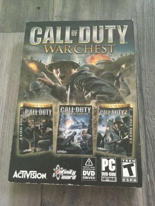 Call Of Duty Warchest Pc 2006 Cod Shooter Computer Cd - Rom Vintage Complete
