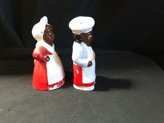 Vintage Black Mammy Aunt Jemima Uncle Moses Salt Pepper Shakers 4