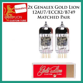 2x Genalex Gold Lion 12au7 / Ecc82 | Matched Pair / Duet / Two Tubes