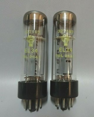 El34 / 6ca7 Rft O - Getter Vintage Vacuum Pentode Audio Tube Nos Strong Test