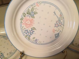 Vtg Corelle Corning Symphony Salad Luncheon Plates Flowers 8 1/2” Set 6 2