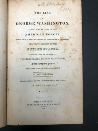 The Life Of George Washington By John Marshall,  Volume Ii,  1832