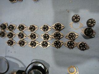 Vacuum Tube Sockets As Seen 20,  - 6 Pin,  Estate Find All Seen (a