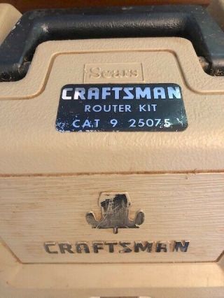Vintage Sears Craftsman Commercial Router Kit 315.  25070 Hard Case Attachments
