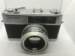 Minolta High - Matic 9 Film Camera 35 Mm Rare Vintage Rokkor Pf F =45mm