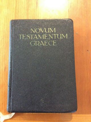 {vintage} Novum Testamentum Graece/1956 Greek Testament 22nd Ed Bible Nestle