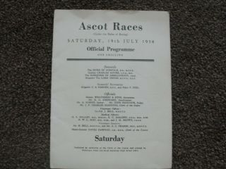 vintage Ascot horse racing programmes 6
