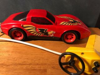 Vintage RC Corvette Stingray Wired Remote Control Car by Playmates Toys - 4