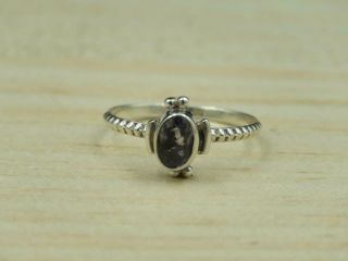 Vintage Sterling Silver Art Deco Style Iolite Ring Sz 6.  75